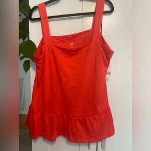 NWT- GAP  XL Sleeveless Peplum‎ Top color - new coral